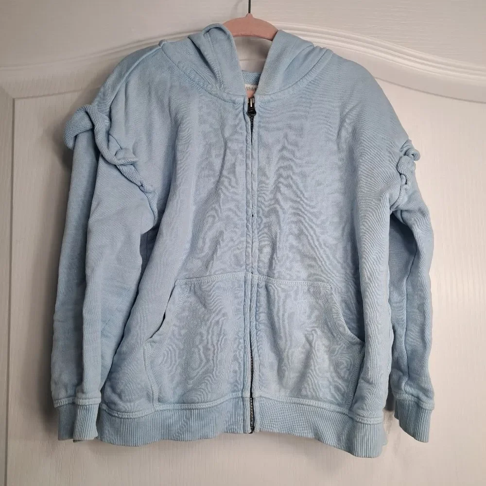 Pale Blue Ruffle Sleeve Hoodie by Gymboree